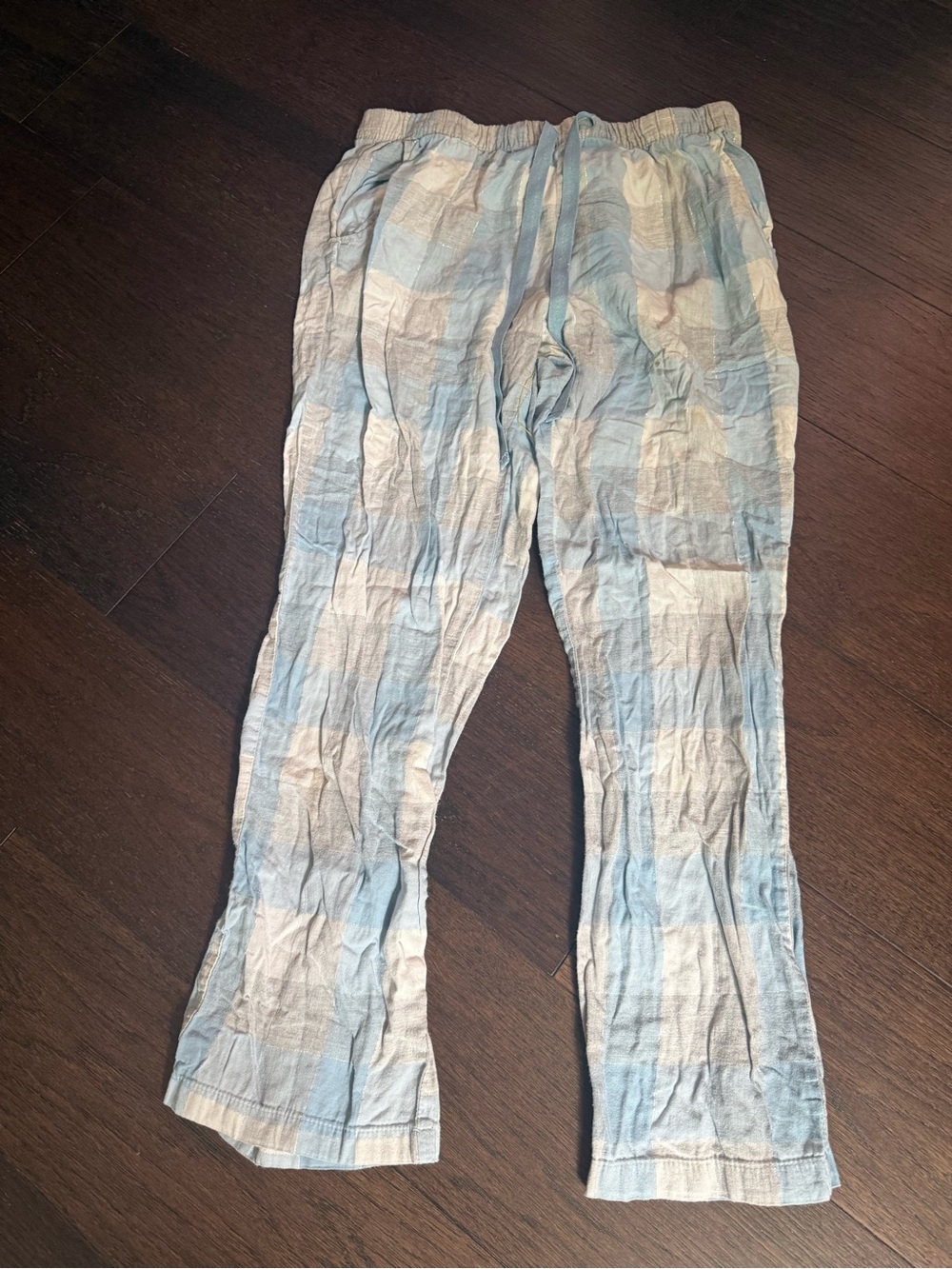 Secret Treasures Blue and White Plaid Pajama Pants